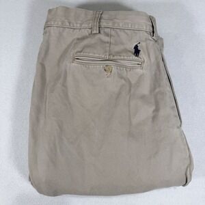 Polo Ralph Lauren Ethan Chino Pants Mens 38x34 Beige Preppy Business Casual VTG
